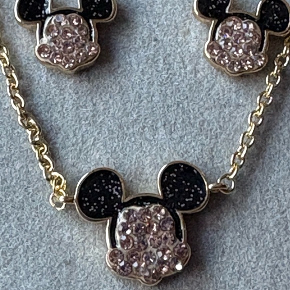 🐹 DISNEY X BAUBLEBAR MICKEY & MINNEY MOUSE NECKLACE & EARRING SET 🐹 NWT 🐹 - Picture 6 of 16